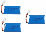 3 t&uuml;kki 3.7v, 500mAh laetavad Lipo akud Rc Quadricopter Drones HUBSAN X4 H107L H107C H107D H107 V252 JXD 385 jaoks