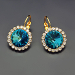 Swarovski kristallidega kaunistatud k&otilde;rvar&otilde;ngad DiamondSky Clarice Bermuda Blue