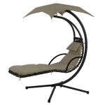 Lamamistool Patio Albert, must/kreemikas