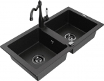 Graniidist k&ouml;&ouml;givalamu Mexen Mario koos segisti ja sifooniga, Metallic black/silver+Black