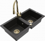 Graniidist k&ouml;&ouml;givalamu Mexen Mario koos segisti ja sifooniga, Metallic black/silver+Gold
