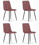 4-osaline s&ouml;&ouml;gitoa toolide komplekt Leobert Kara, roosa/must