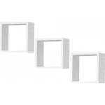 3-riiuli komplekt NORE K 25x25cm, valge