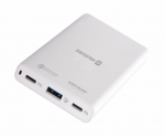 Swissten Travel Charger Notebooks and MacBook / 60W / PD3.0 / QC3.0 / PPS / White
