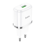 Reisilaadija Hoco N3 USB / 18W / 3A / Quick Charge 3.0, valge