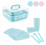 Plastikust piknikukomplekt, 32 osa