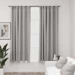 vidaXL pimendavad kardinad konksudega, 2 tk hall 140 x 175 cm, Pilka