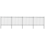 vidaXL terava otsaga aed, terasest, 6,8 x 1,5 m, must