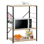 vidaXL mikrolaineahju kapp, must tamm 60x39,6x79,5 cm, puitlaastplaat
