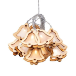 Valguskett puidust kelladega DecoKing, 10 LED