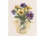 Ristpistes tikkimiskomplekt "Vintage kannikesed", 18.5 x 23.5, RTO