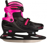 Reguleeritava suurusega uisud Nijdam 3008, must/roosa