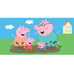 Laster&auml;tik Peppa Pig Happy Family, 70 x 140 cm