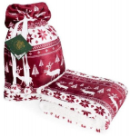 J&otilde;ulutekk-voodikate Saco, 130x150 cm, punane