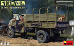 Liimitav mudel MiniArt 35383 G7107 w/CREW 1,5t 4X4 Cargo Truck w/Metal Body 1/35