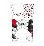 Laste voodipesukomplekt Mickey and Minnie Love, 140 x 200 + padjap&uuml;&uuml;r 70 x 90 cm