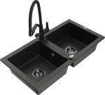 Graniidist k&ouml;&ouml;givalamu Mexen Mario koos segisti ja sifooniga, Metallic black/gold+Black