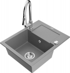 Graniidist k&ouml;&ouml;givalamu Mexen Enzo koos segisti ja sifooniga, Grey+Chrome