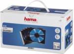 Hama CD/DVD karp Jewel Case SlimLine (51269), 50 tk. l&auml;bipaistev/must