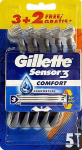 Gillette Sensor 3 Comfort pardlid meestele, 5 tk.