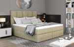 Voodi NORE Glossy 145x200 cm, helepruun