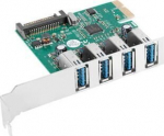 PCI-E kontroller Lanberg 4x USB 3.1 (PCE-US3-004)