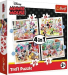 Pusle komplekt Trefl 4in1 Minnie Hiir, 61 tk