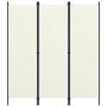 vidaXL 3 paneeliga ruumijagaja, kreemjasvalge, 150 x 180 cm