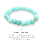 K&auml;ev&otilde;ru jadeiit rose gold vahehelmega (pale turquoise)