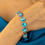 K&auml;ev&otilde;ru naistele DiamondSky &bdquo;Vortex (Bermuda Blue)&ldquo; Preciosa kristallidega DS00B420