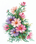 Tikkimiskomplekt Magic Needle "Cosmos Flowers" 40-54