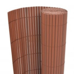 vidaXL kahepoolne piirdeaed 110 x 500 cm, pruun