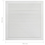 vidaXL lamelluks, m&auml;nnipuit, valge 61,5 x 59,4 cm