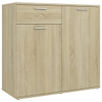 vidaXL puhvetkapp, Sonoma tamm, 80 x 36 x 75 cm, puitlaastplaat