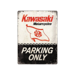 Metallplaat 30x40cm / Kawasaki Parking only