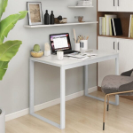 vidaXL kirjutuslaud, valge 110x60x73 cm puitlaastplaat, Valge