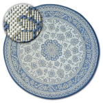 &Uuml;mmargune vaip SISAL FLAT 48691/591 V&auml;rvitud klaas Lilled sinine