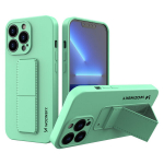 Wozinsky Kickstand Case silicone case with stand for iPhone 13 mini mint (Mint)