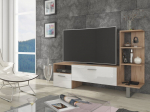 TV laud Best, tamm/valge