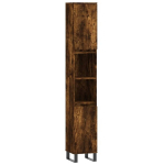 vidaXL vannitoakapp, suitsutatud tamm, 30 x 30 x 190 cm, tehispuit