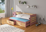 Lastevoodi Adrk Furniture Tiarro, 90x200 cm, roosa/pruun
