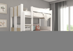 Narivoodi Adrk Furniture Arta koos madratsiga, 90x200 cm, valge/pruun