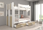 Narivoodi Adrk Furniture Arta koos madratsitega, 80x180 cm, valge/pruun