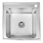 Roostevabast terasest valamu sifooniga