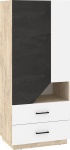 Riidekapp Meblocross Pax-22, pruun/valge/must