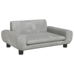 vidaXL lastediivan, helehall, 70 x 45 x 33 cm, samet