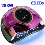 UV LED k&uuml;&uuml;nelamp LIVMAN SUN C3 manik&uuml;&uuml;ri ja pedik&uuml;&uuml;ri jaoks, 288W, 63LEDi