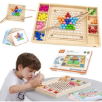 VIGA puidust m&auml;ngu Montessori pusle, p&uuml;&uuml;dke ja sobitage pallid