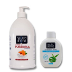 K&auml;teseep Mandlipiim ja intiimh&uuml;gieeni pesuvahend Aaloe ja Roheline tee Komplekt 2 tk 1000ml+ 250ml