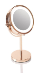 RIO Beauty MMST Roosa Kuldne Kahepoolne LED Kosmeetiline Peegel
